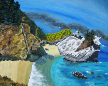 Julia Pfeiffer Burns Cove Oil Painting
